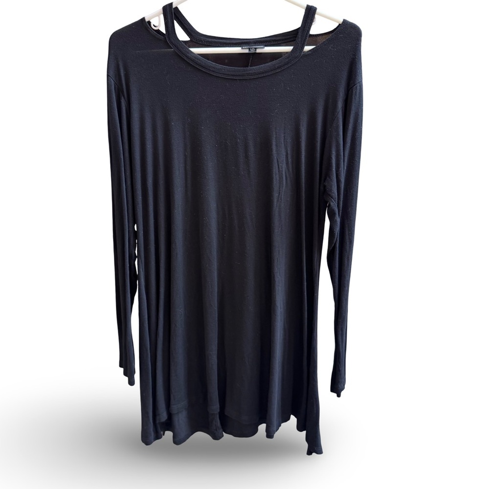 Coco + Carmen Black Long Sleeve Tunic Top - XLG